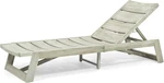 Great Deal Furniture Lillian Outdoor Wood And Iron Chaise Lounge, Light Gray New. Price: $365.99.