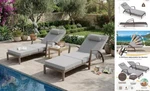 Gaomon Outdoor Lounge Chairs Set Of 2, Pe Rattan Wicker Chaise With Grey New. Price: $370.24.