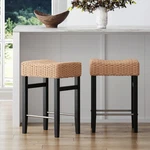 Nathan James Harvey Rattan Bar Stool Bohemian Counter Height Woven New. Price: $160.08.