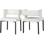 Meridian Furniture Caleb White Vegan Leather Dining Chair (set Of 2) New. Price: $326.39.
