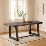 Plank+beam 72 Inch Farmhouse Dining Table, Solid Wood Rustic Kitchen Larg New. Price: $500.95.