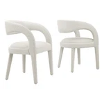 Modway Pinnacle 20" Upholstered Fabric Dining Chair Ivory (set Of 2) New. Price: $408.92.