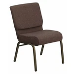 Hercules Church Chair, Brown Back, 21-1/4 In 25" 33" H, Fabric Seat Flash New. Price: $131.85.
