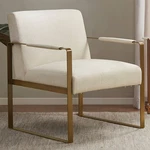 Martha Stewart Jayco Cream Velvet Fabric Accent Chair New. Price: $378.91.