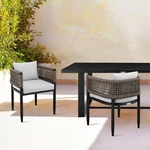 Alegria Outdoor Dining Chair Grey Rope And Cushions Set Of 2 New. Price: $1529.91.