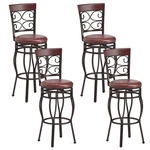 Costway 4 Vintage Bar Stools Swivel Padded Seat Bistro Dining Kitchen Pub Chair New. Price: $329.99.