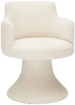 Tov Jeffree 24 1/4" Cream Boucle Fabric Modern Swivel Dining Chair New. Price: $329.00.
