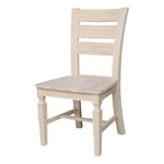 Vista Solid Wood Ladderback Chairs - Set Of 2 Unfinished New. Price: $365.79.