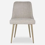 Uttermost 23838 Bramwell Heathered Gray Polyester And Brushed Gold Dining Chair New. Price: $619.20.
