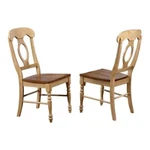 Sunset Trading Brook 17.5" Wood Napoleon Dining Chairs Cream/brown (set Of 2) New. Price: $467.15.