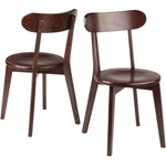 Winsome Pauline 17.32"H Curved Back Solid Wood Dining Chair Walnut (set Of 2) New. Price: $164.17.