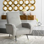 Safavieh Mid-century Modern Retro Aida Velvet Grey Club Chair 28" X 35"... New. Price: $381.38.
