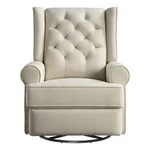 Pemberly Row Traditional Fabric Usb Glider And Recliner Natural New. Price: $741.28.