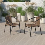 Flash Rattan Restaurant Stack Chair, Pack In Brown 2-TLH-037-DK-BN-GG New. Price: $114.99.