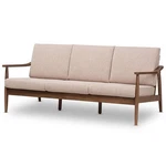Baxton Studio Venza Fabric Sofa In Light Brown And Walnut New. Price: $488.99.
