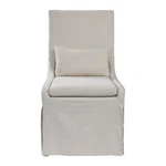 Uttermost Coley White Linen Armless Chair - 23493 New. Price: $753.60.